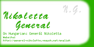 nikoletta general business card
